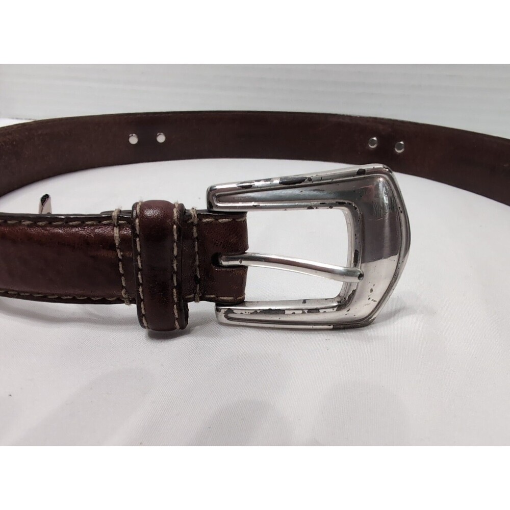FOSSIL ITALIAN Full Grain Cowhide Leather Golf Theme Medallion Belt Sz 36 FOSSIL - Picture 6 of 10